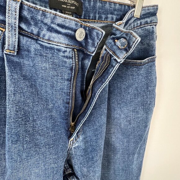 Banana Republic Factory Wide Cuffed Pleated Wide Leg Crop - Picture 8 of 10